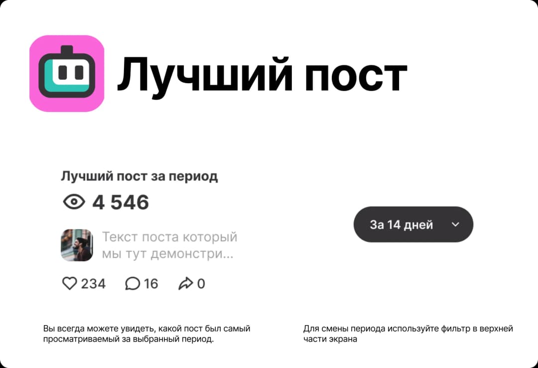 Лучший пост с метриками